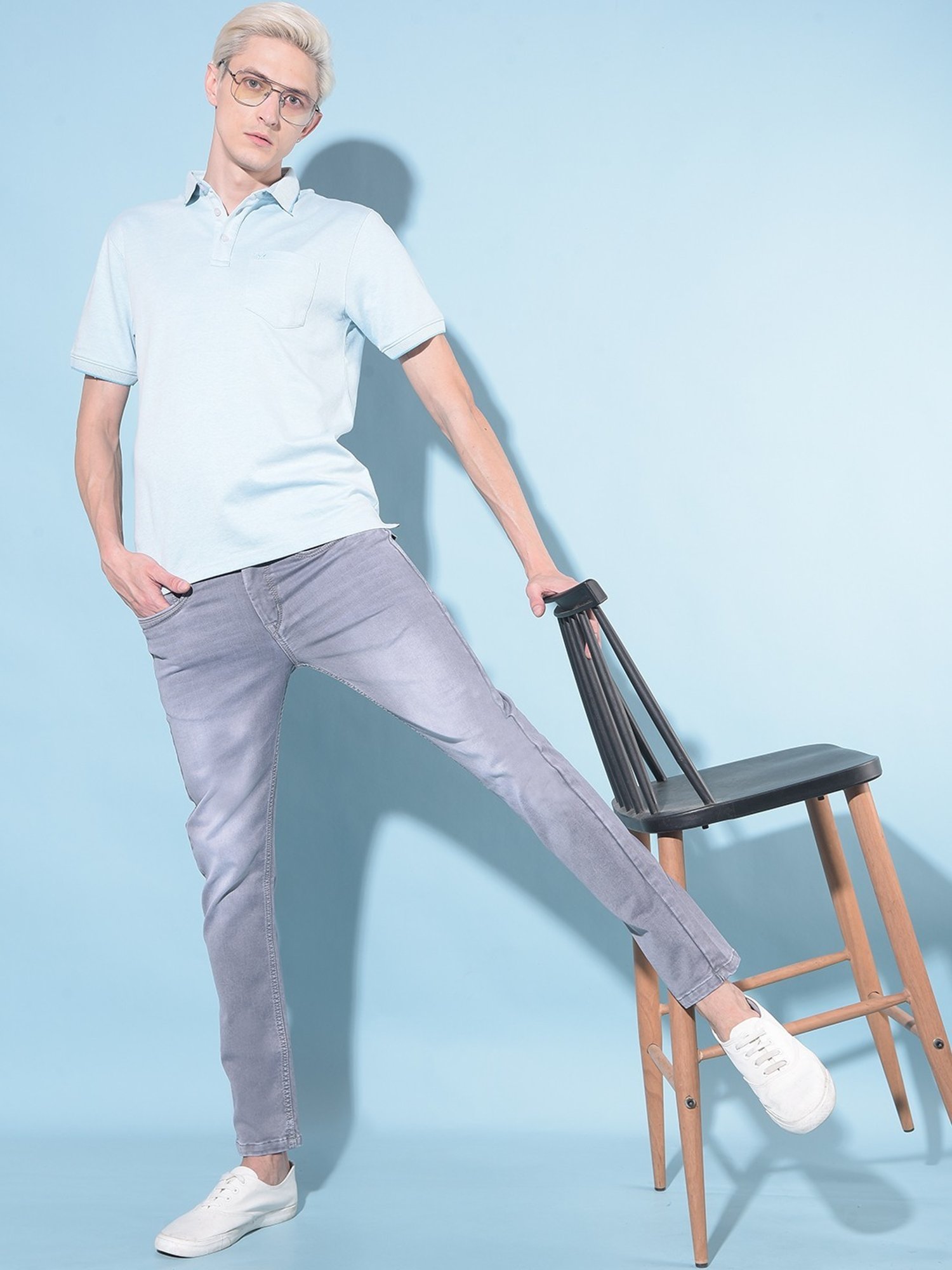 Crimsoune Club Blue  Slim Fit Polo T-Shirt