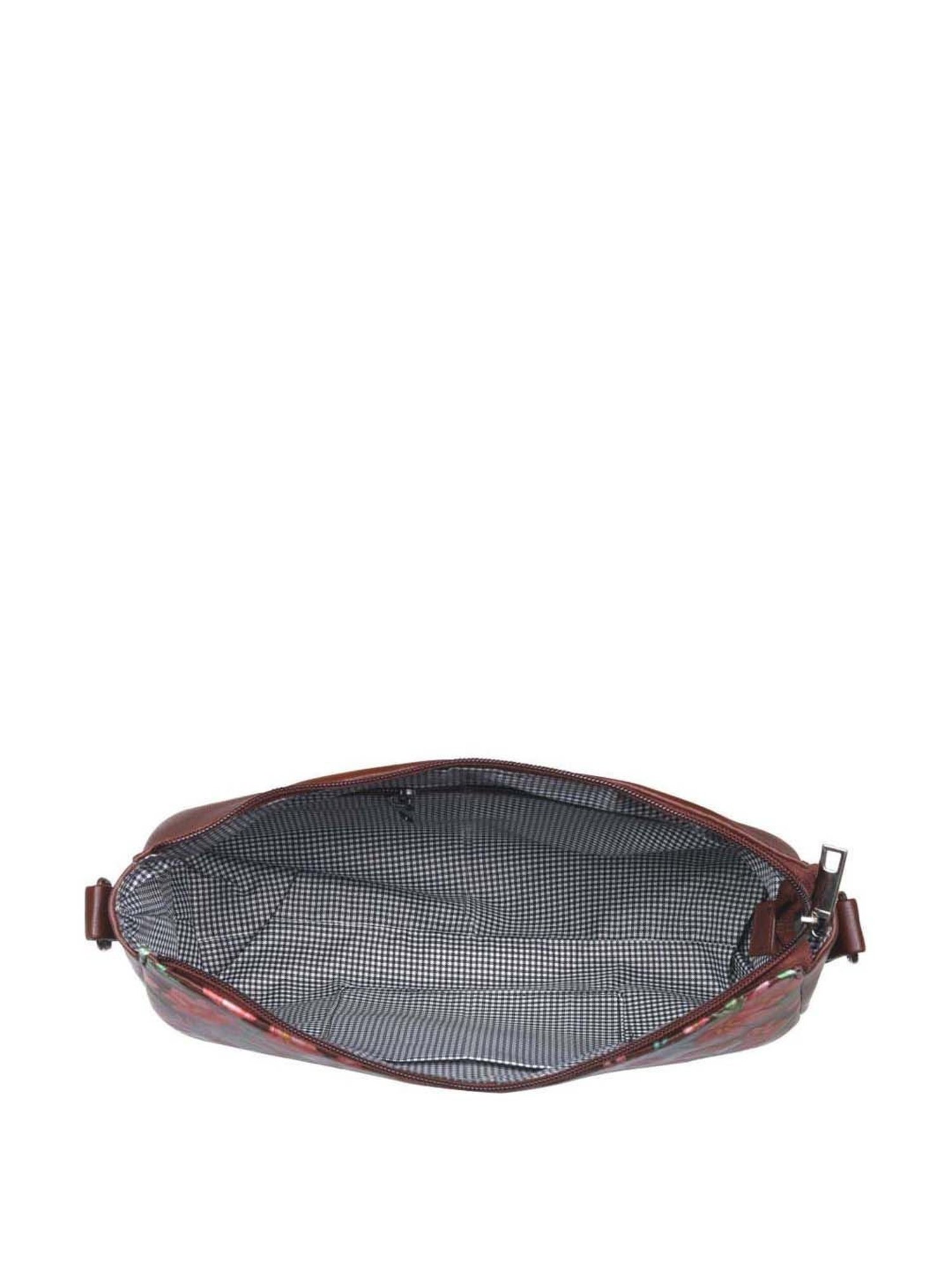 Toteteca Brown Printed Medium Sling Handbag