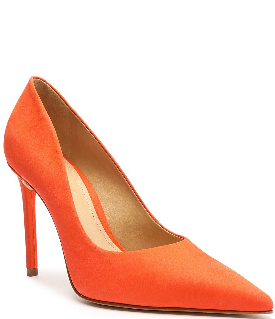 Schutz Lou Suede Pointed Toe Pumps