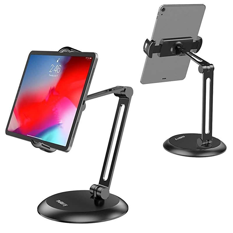 Adjustable Tablet Stand Heavy Duty Desktop Tablet Holder Mount macOS Catalina Sidecar 2Stage Metal Arm Compatible with 411 Phones Tablets iPad Nintendo Switch Kindle Updated Version