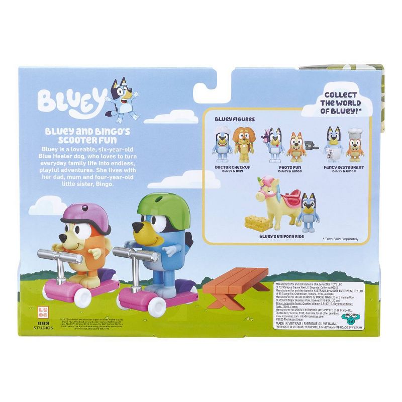 Bluey & Bingo Scooters Mini Playset