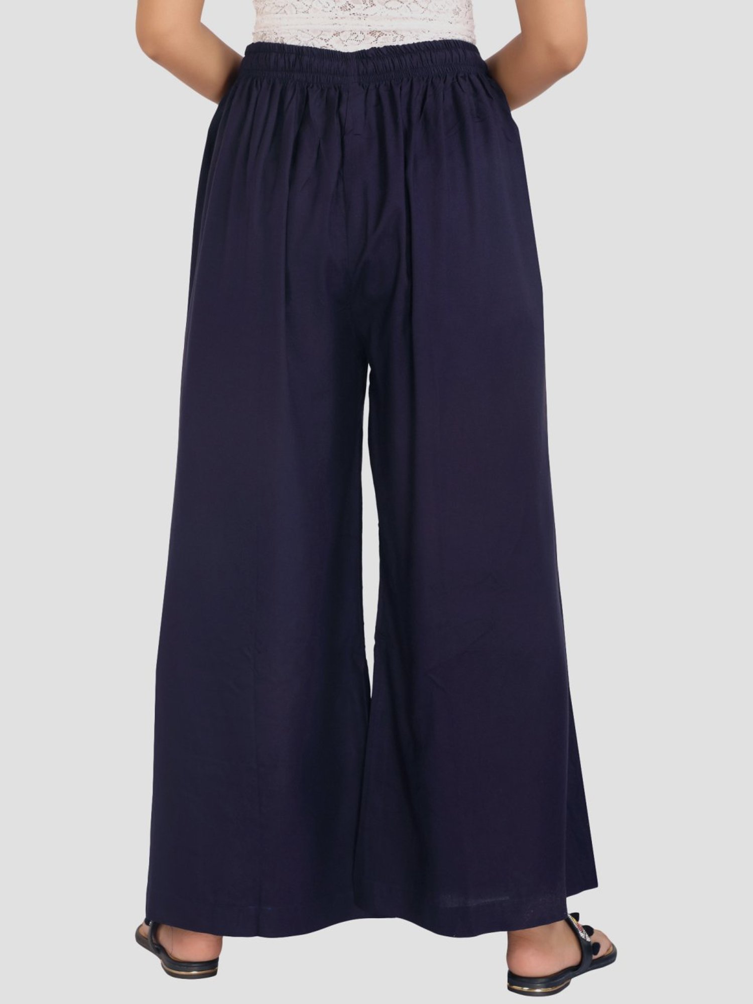 Cotton Culture Navy Regular fit Palazzos