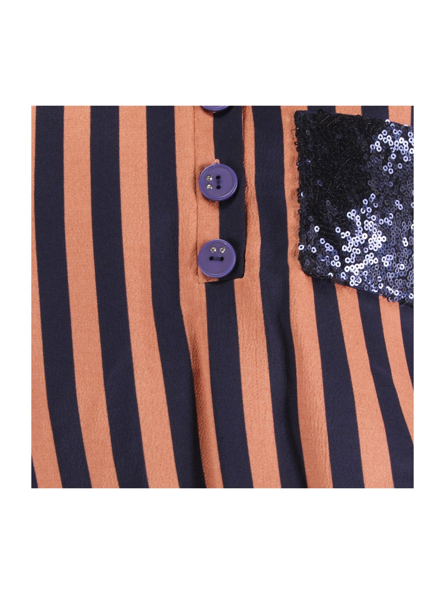 Cutecumber Kids Brown & Black Striped Full Sleeves Top