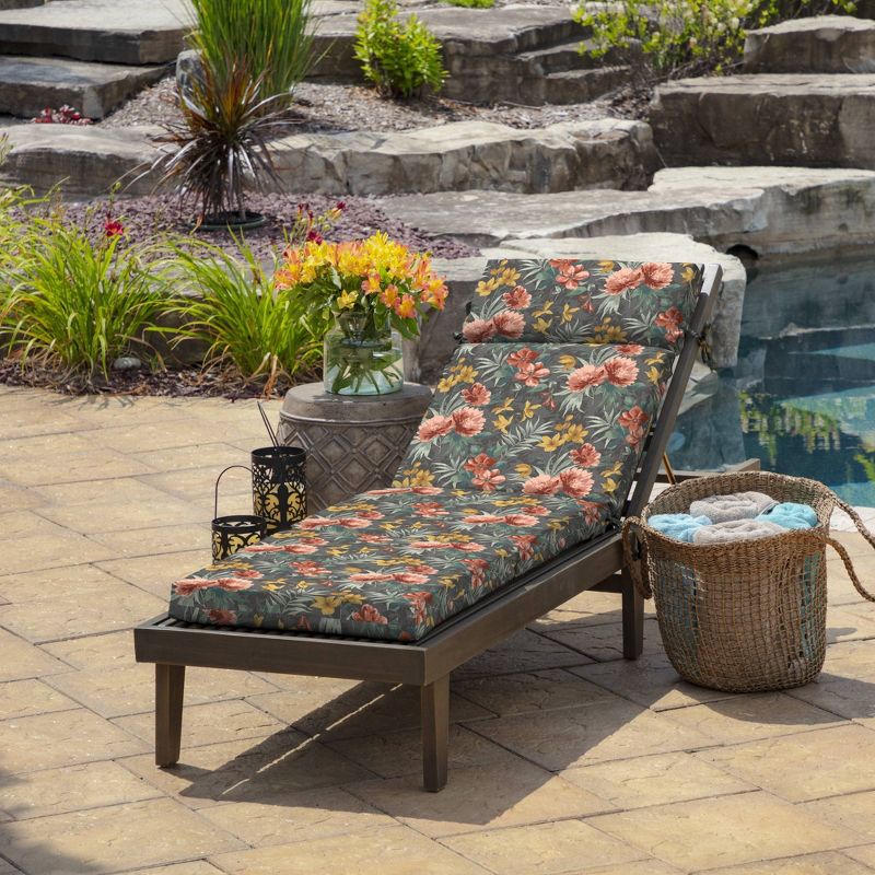 Arden Selections Phoebe Floral Outdoor Chaise Lounge Cushion