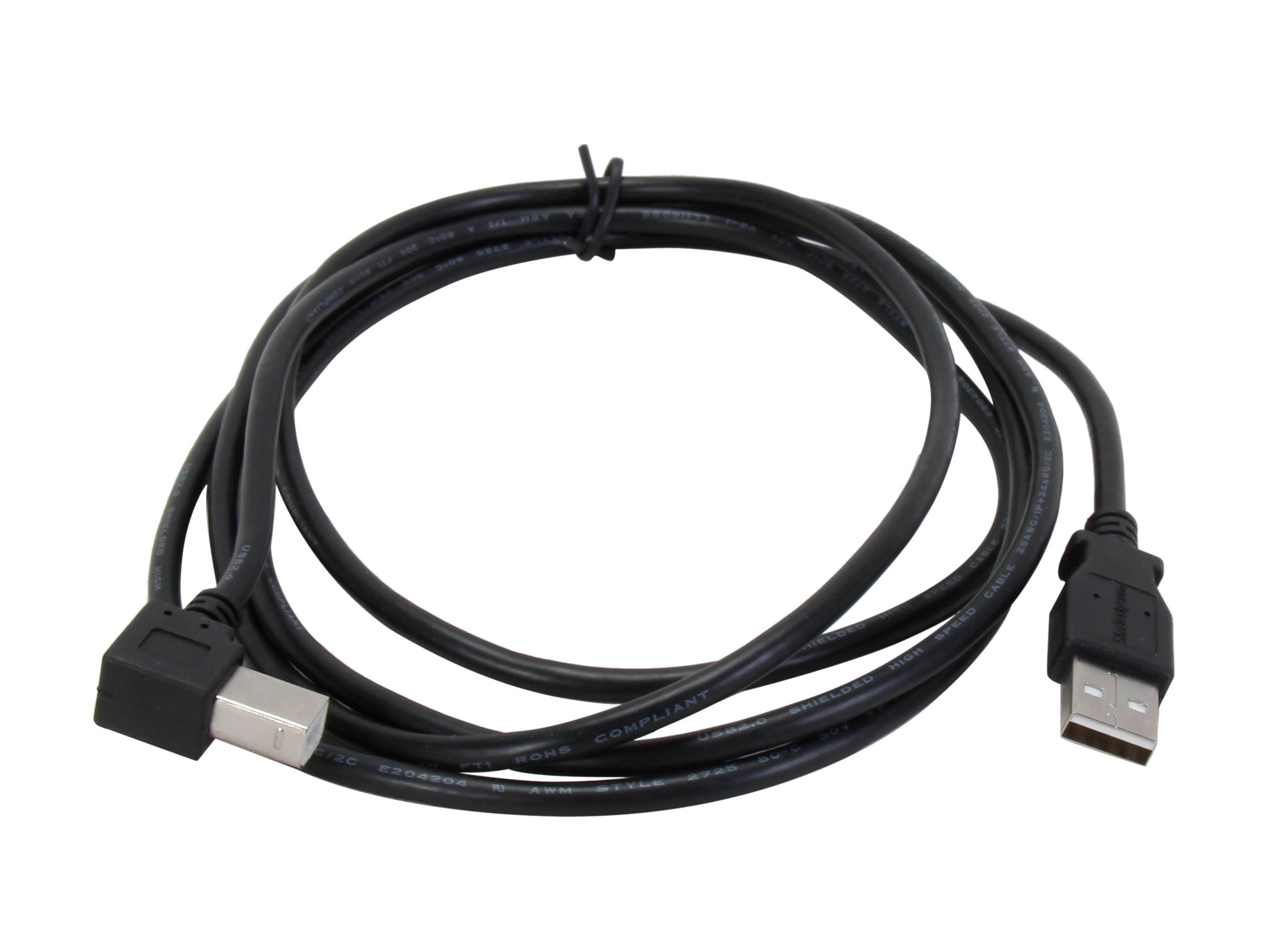 StarTech.com USBAB3ML USB 2.0 A to Left Angle B Cable - M/M