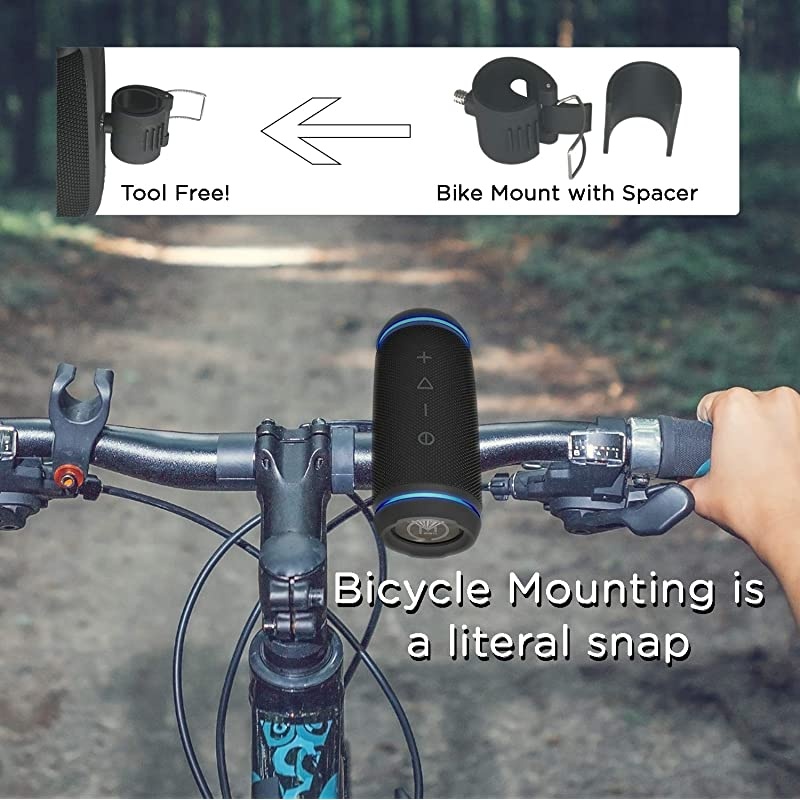 Sound Ring Bluetooth Portable Speakers 12W Loud Wireless Speakers 360&deg;HD Sound Waterproof IPX6 Dual Pairing Shockproof Rugged Outdoors BT5750RED