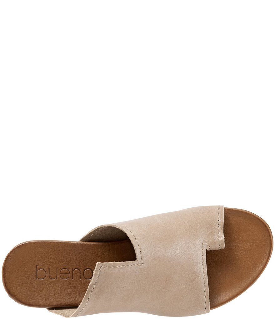 Bueno Tulla Toe Post Leather Slide Sandals