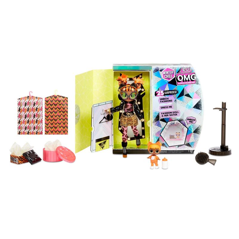 L.O.L. Surprise! O.M.G. Winter Chill Missy Meow Fashion Doll & Baby Cat Doll with 25 Surprises