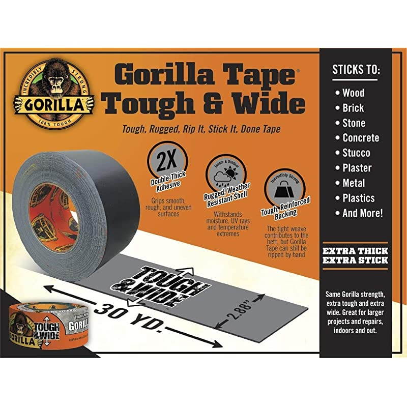 Tough Wide Silver Duct Tape 288 x 30 yd Silver Pack of 1