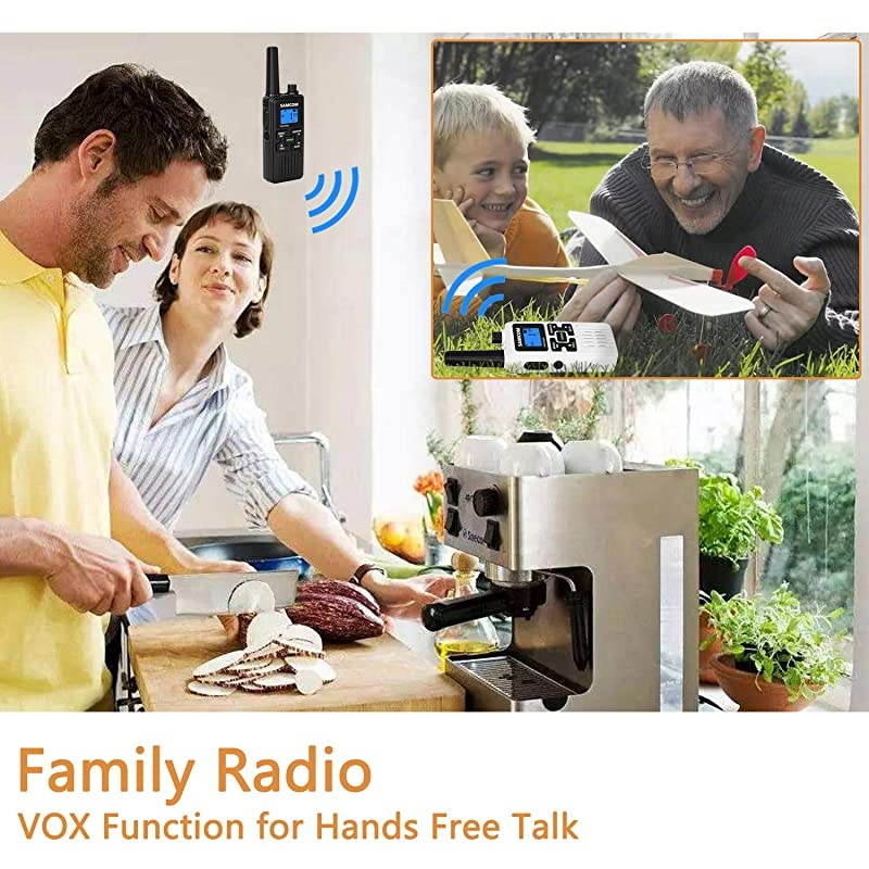 FRS Two Way Radio  FWCN30A Rechargeable Handheld Walkie Talkie Long Range 22 Channels with NOAA Weather Alert/Flashlight/LCD Display/Call Tone/Group/Keypad Lock (4 Packs