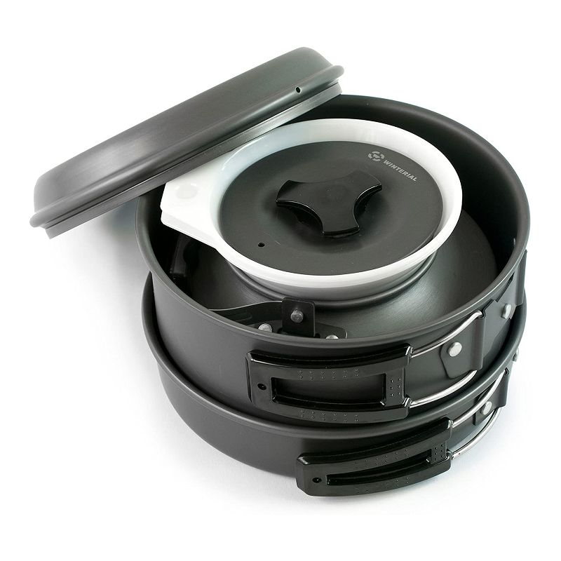 Winterial 11-Piece Non-Stick Portable Cookware and Pot Set for Camping, Backpacking, Hiking, and Trekking