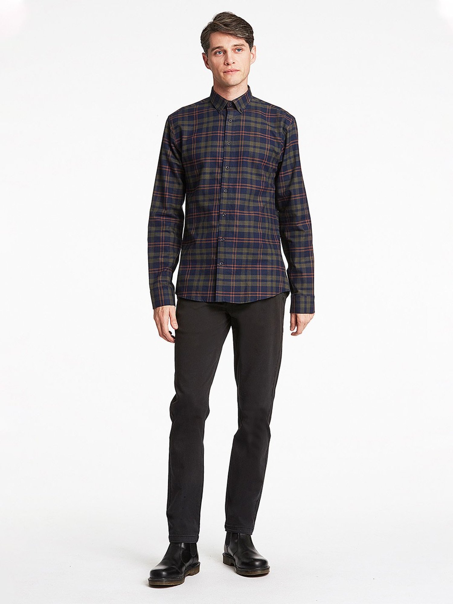 Lindbergh Multicolor Check Button Down Collar Shirt