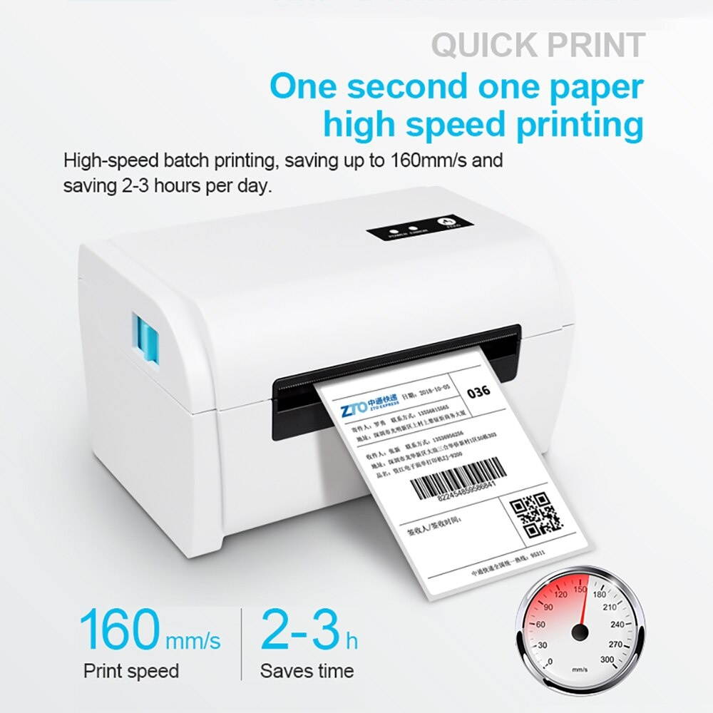 Mini Desktop A6 Waybill Printer Bluetooth Connection for Android IOS Phone and Window Mac PC with Free APP and Driver