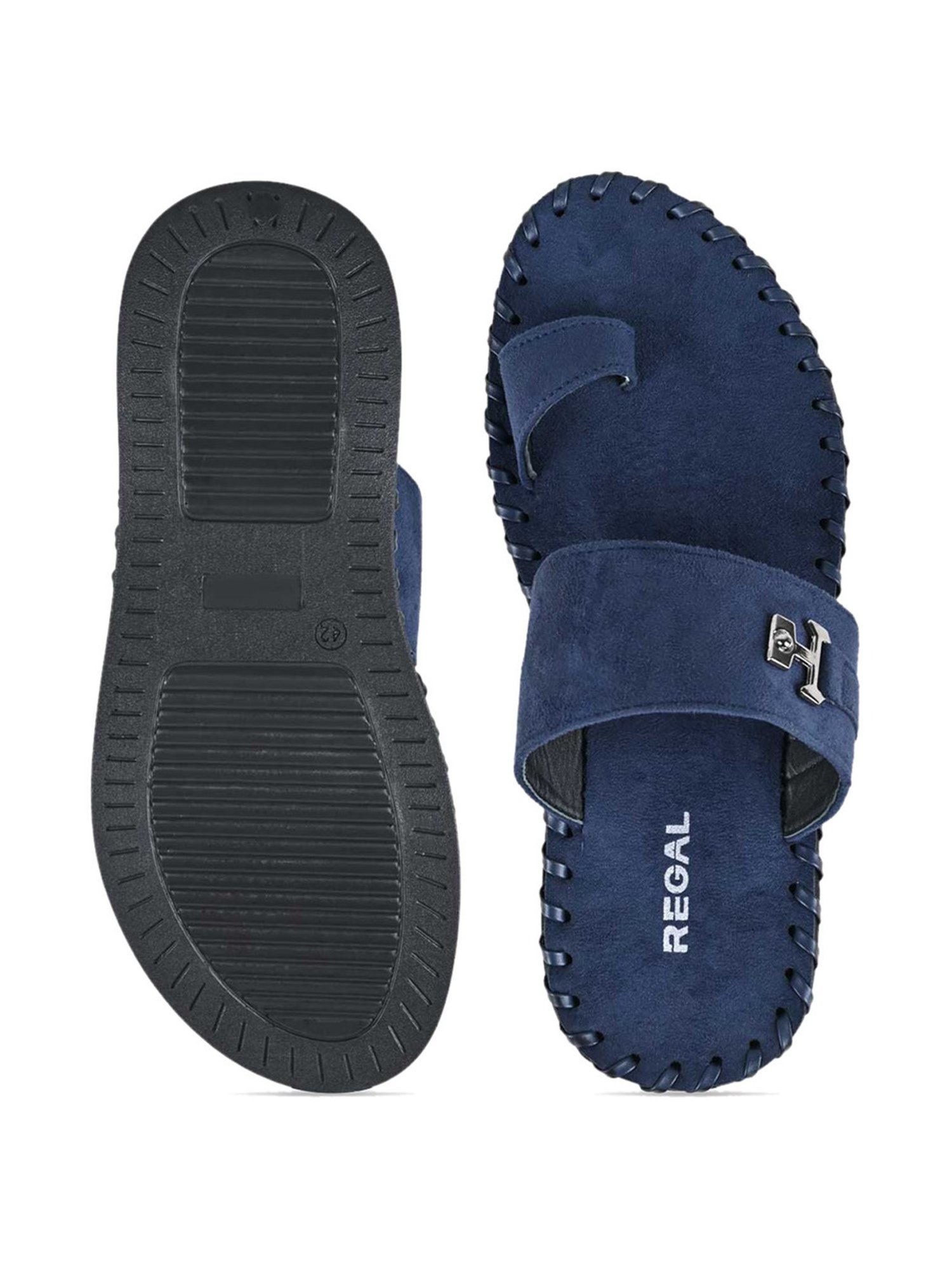 Regal Men's Blue Toe Ring Sandals