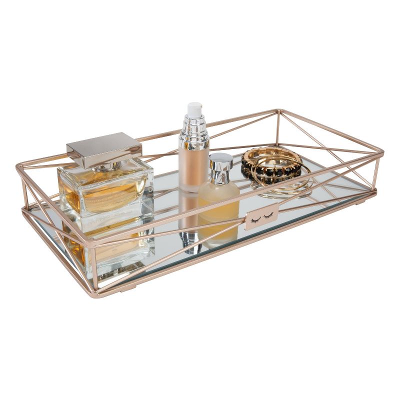 Over the Tank Vanity Tray Rose Gold - Bath Bliss