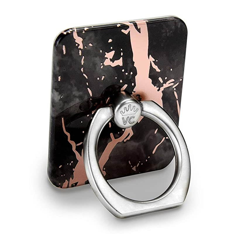 Cell Phone Ring Holder Finger Ring Stand Improves Phone Grip Compatible with iPhone Galaxy and Most Cases Except SiliconeLeather Blue Opal Marble