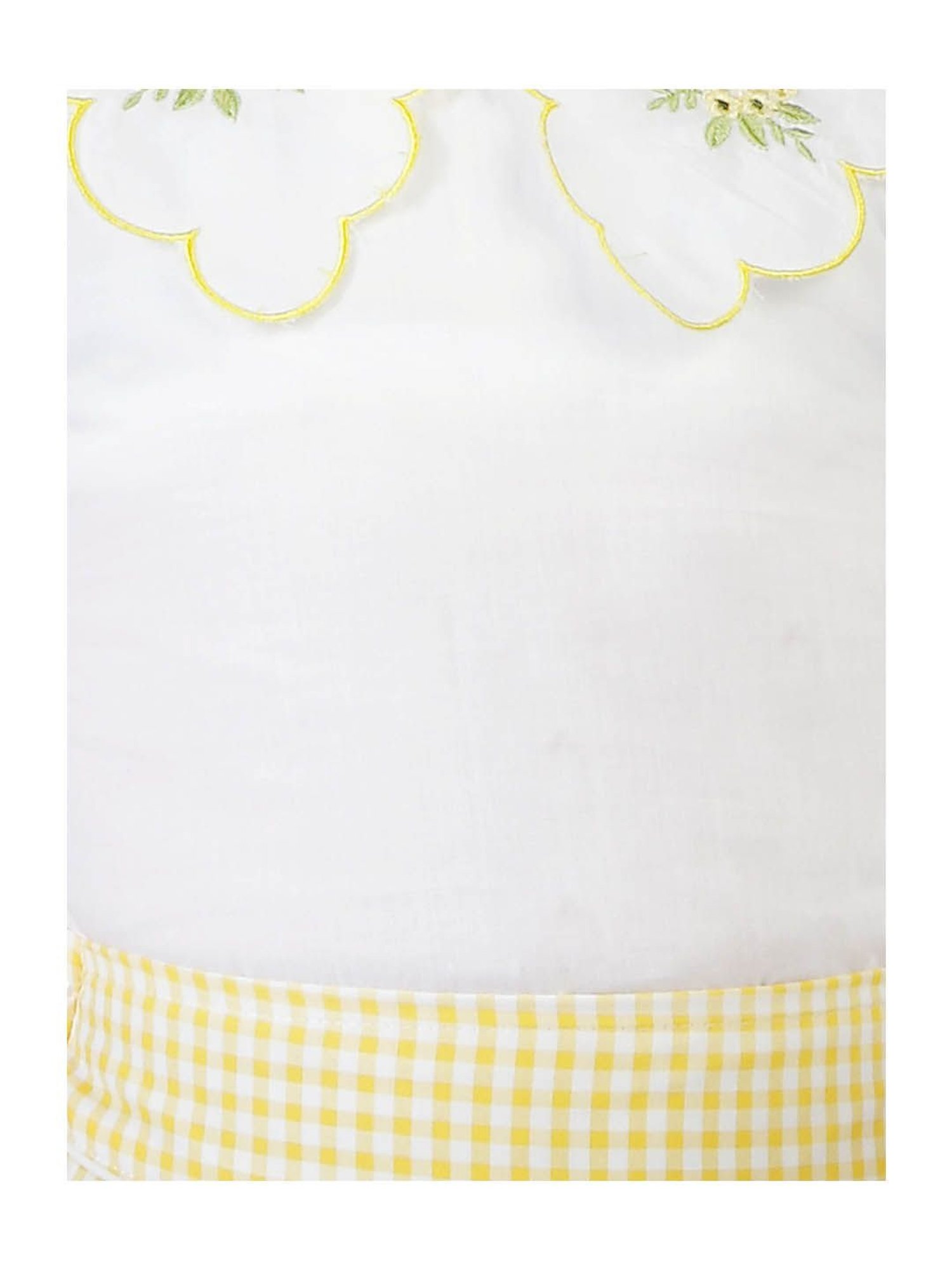 Tiny Girl White & Yellow Floral Print Top with Skirt