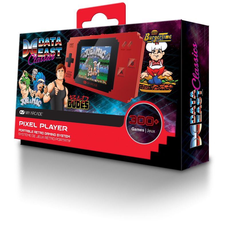 MY ARCADE Pixel Player Portable Handheld 300 Built-in Video Games w/ Data East Hits: Bad Dudes, Joe & Mac, BurgerTime, Karate Champ, Heavy Barrel, and many more