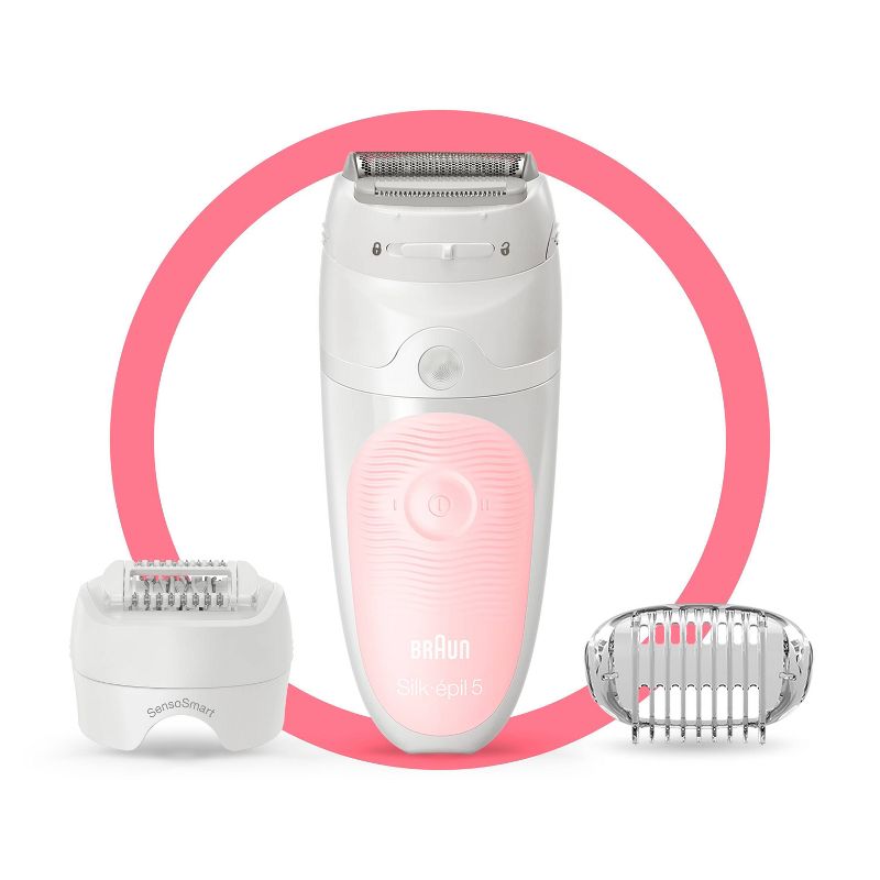 Braun Silk-epil 5 3-in-1 Women's Cordless Wet & Dry Epilator + 4 Extra Accessories 5-620