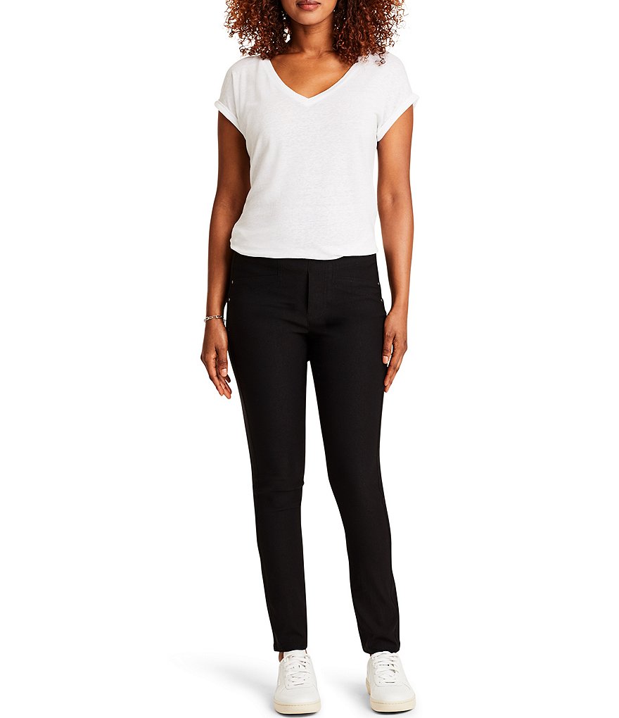 NIC + ZOE Stretch Woven Wonderstretch Pull-On Slim-Leg Pants