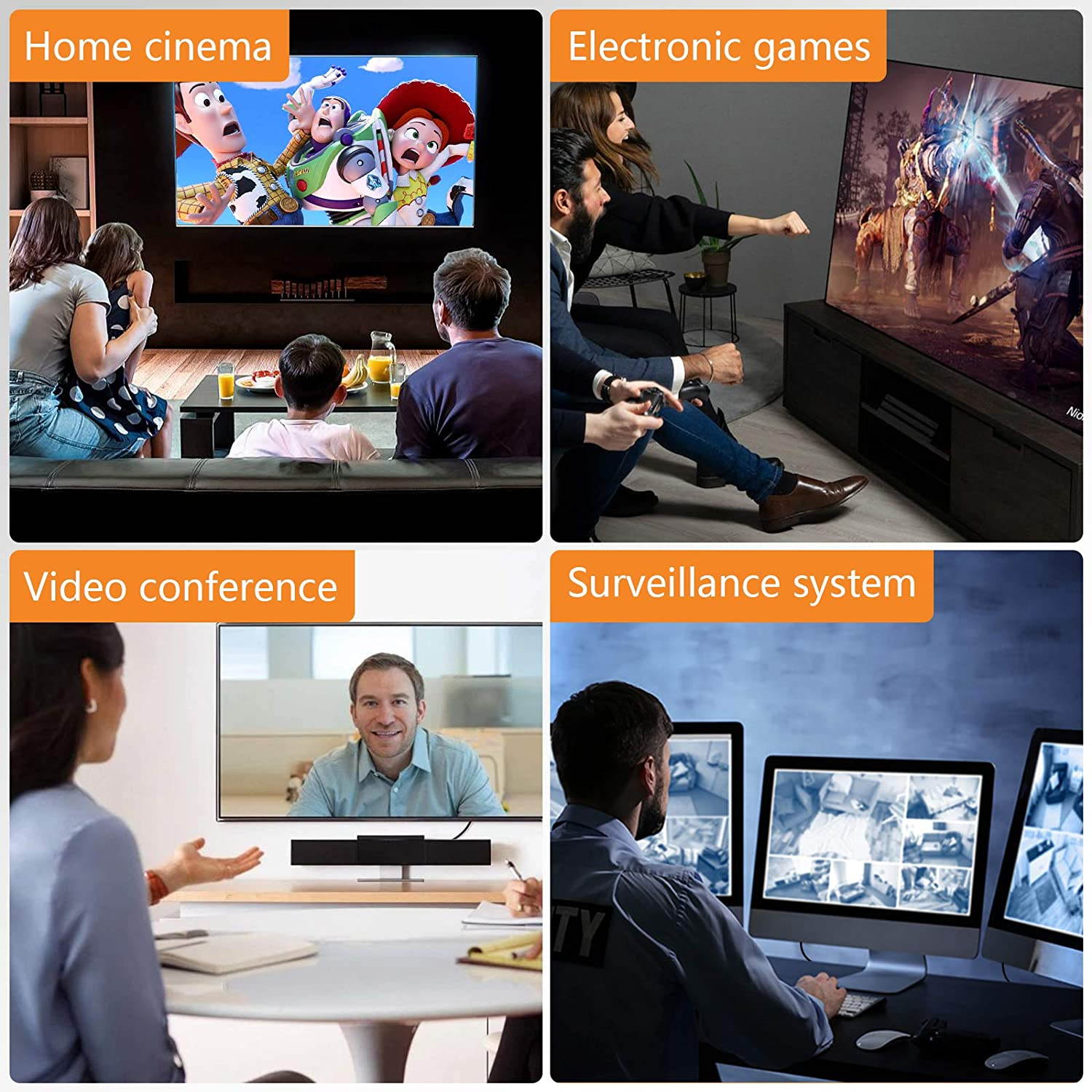 4K HDMI Cable HDMI 2.0 High Speed 18Gbps Cable PVC Supports 3D 4K@60Hz True HD Dolby 7.1 ARC HDCP 2.2 Compatible with UHD TV, PS4, PS3, Blu-ray, PC, Projector, Monitor (16.4ft/5M)