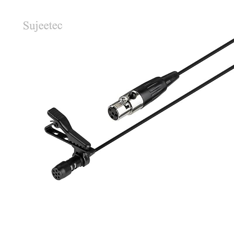 Lavalier Microphone 4 Pin Mini XLR Cardioid Clip on Lapel Mic for Shure Wireless Transmitter Bodypack