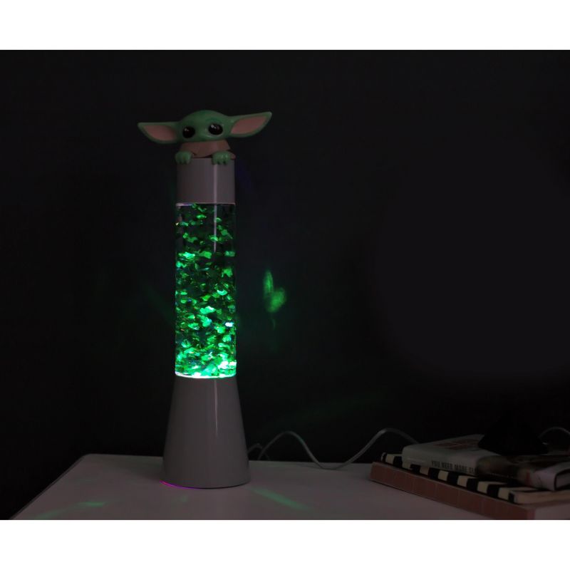 Robe Factory LLC Star Wars: The Mandalorian, The Child 14-Inch 3D Top Glitter Motion Lamp Light