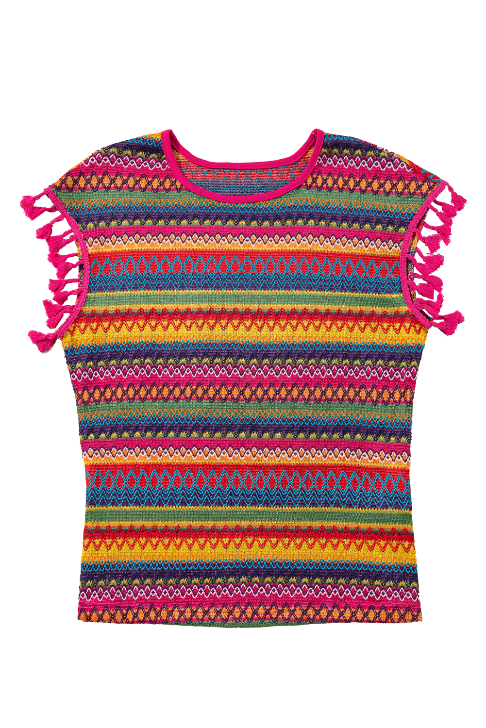 Red Cheetah Print Casual Short Sleeve Crew Neck T Shirt