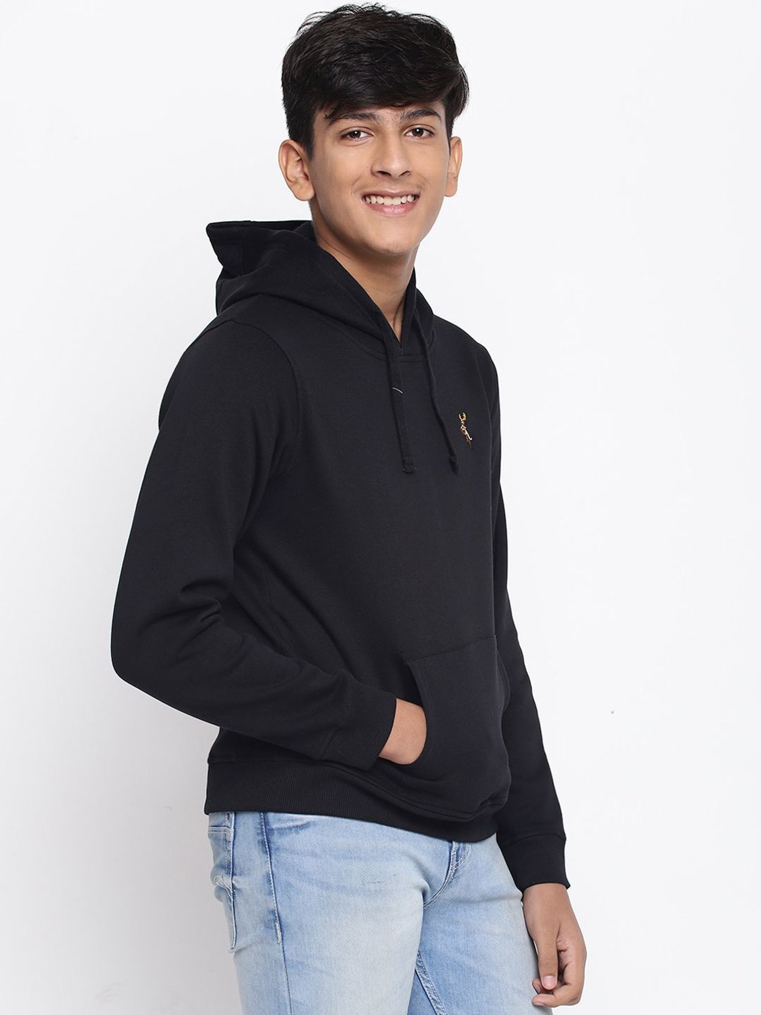 Lil Tomatoes Kids Black Logo Full Sleeves Sweatshirt