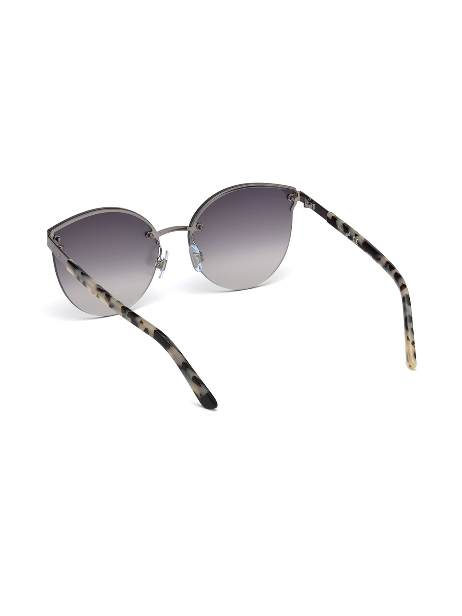 WEB EYEWEAR Grey Oval Sunglasses Designed in Italy