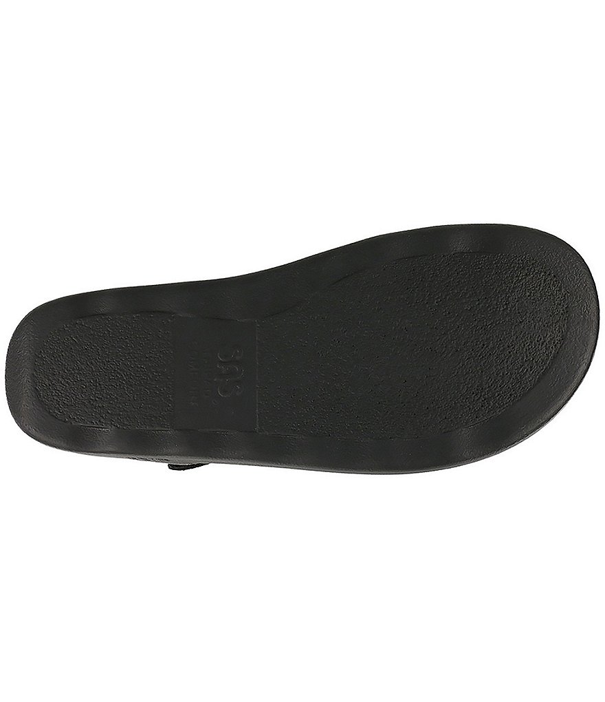 SAS Marina Leather Thong Wedge Sandals