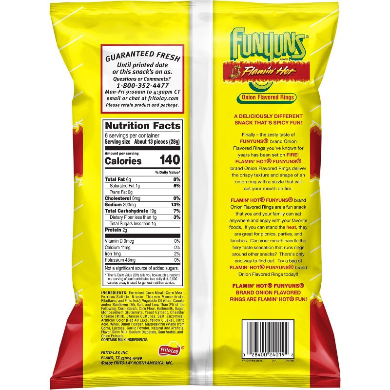 Funyuns Flamin Hot Onion Flavored Rings - 6oz