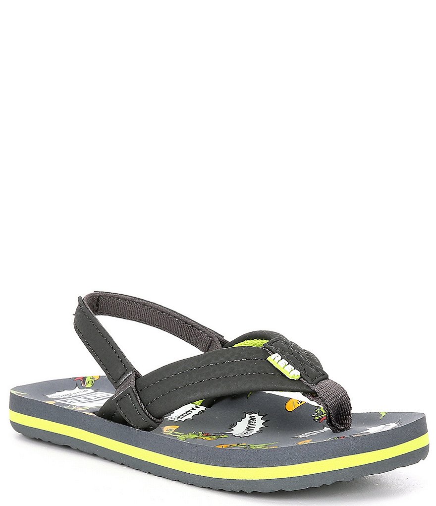 Reef Boys' Dino Brah Little Ahi Flip Flops (Infant)
