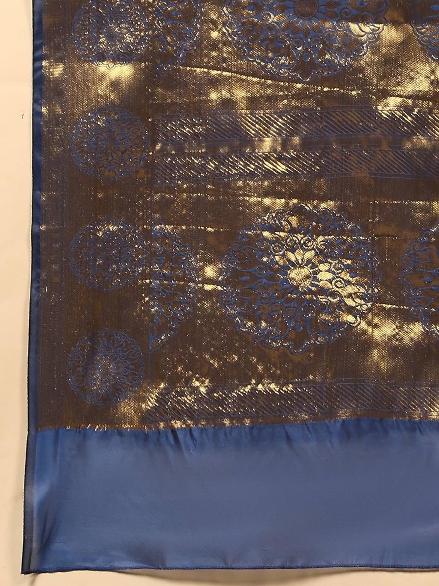 Silk Land Banarasi Silk Blue Woven Saree With Blouse