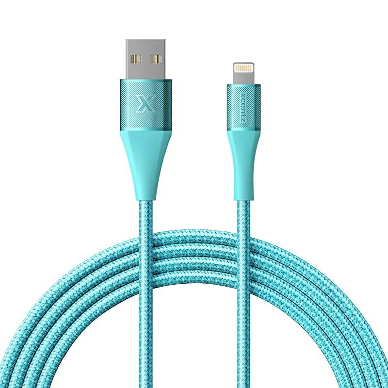 iPad Charger 6ft MFi Certified iPhone Charger Braided Nylon Lightning Cable with Premium Metal Connector Apple Charging Cable for iPhone 11XSMaxXRX876S6 Plus iPad MiniAirBlue