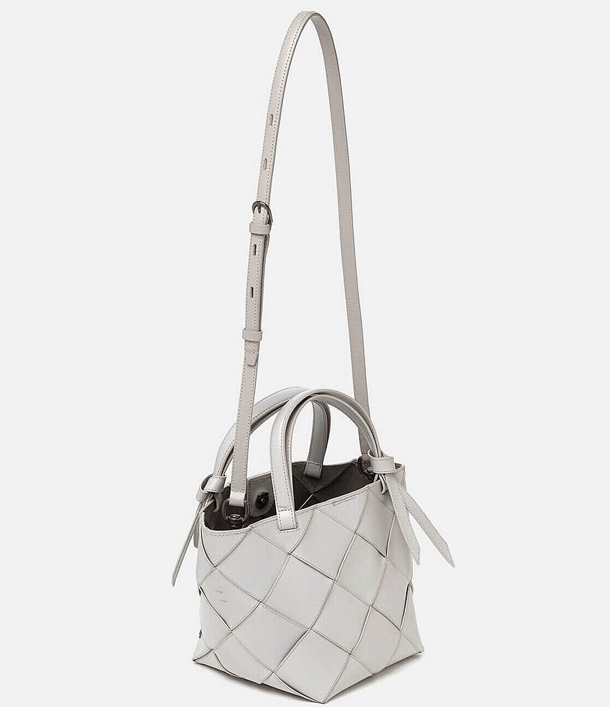 Etienne Aigner Ella Leather Woven Satchel Bag