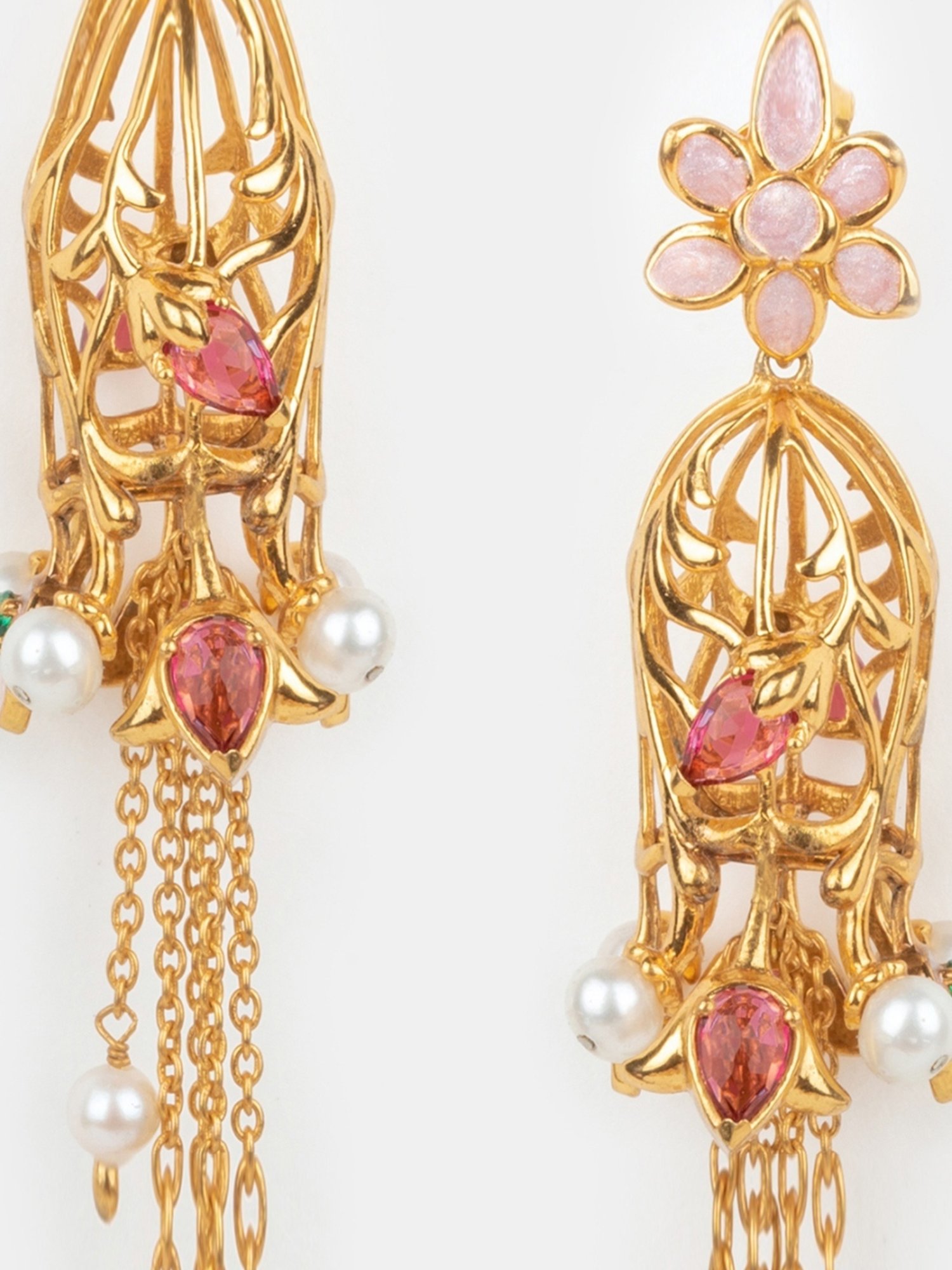 Shaya 92.5 Sterling Silver Yellow Gold Shaadi Squad Nakhrewali Aunty Jhumki Earrings for Women