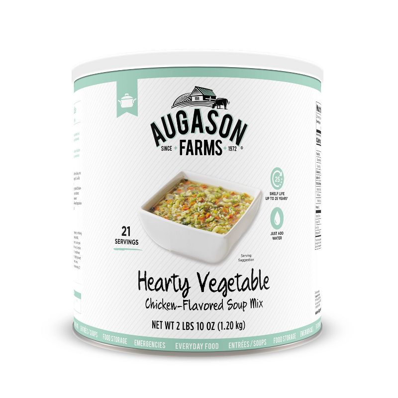 Augason Farms Hearty Vegetable Chicken Soup Mix Emergency Food - 44oz