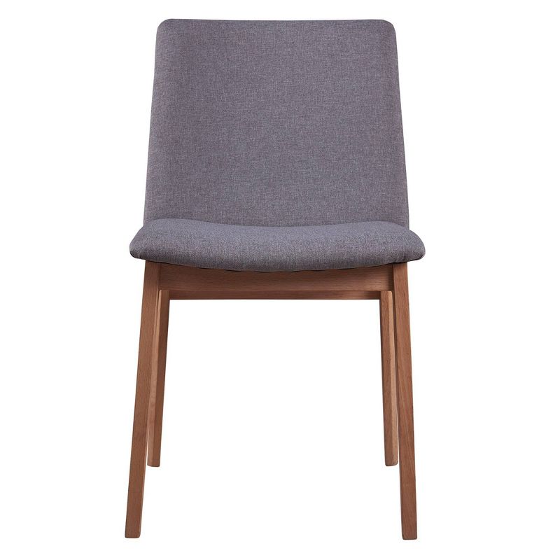 Wilson Chair with Wood Leg Gray Fabric/Natural Wood Finish - Versanora