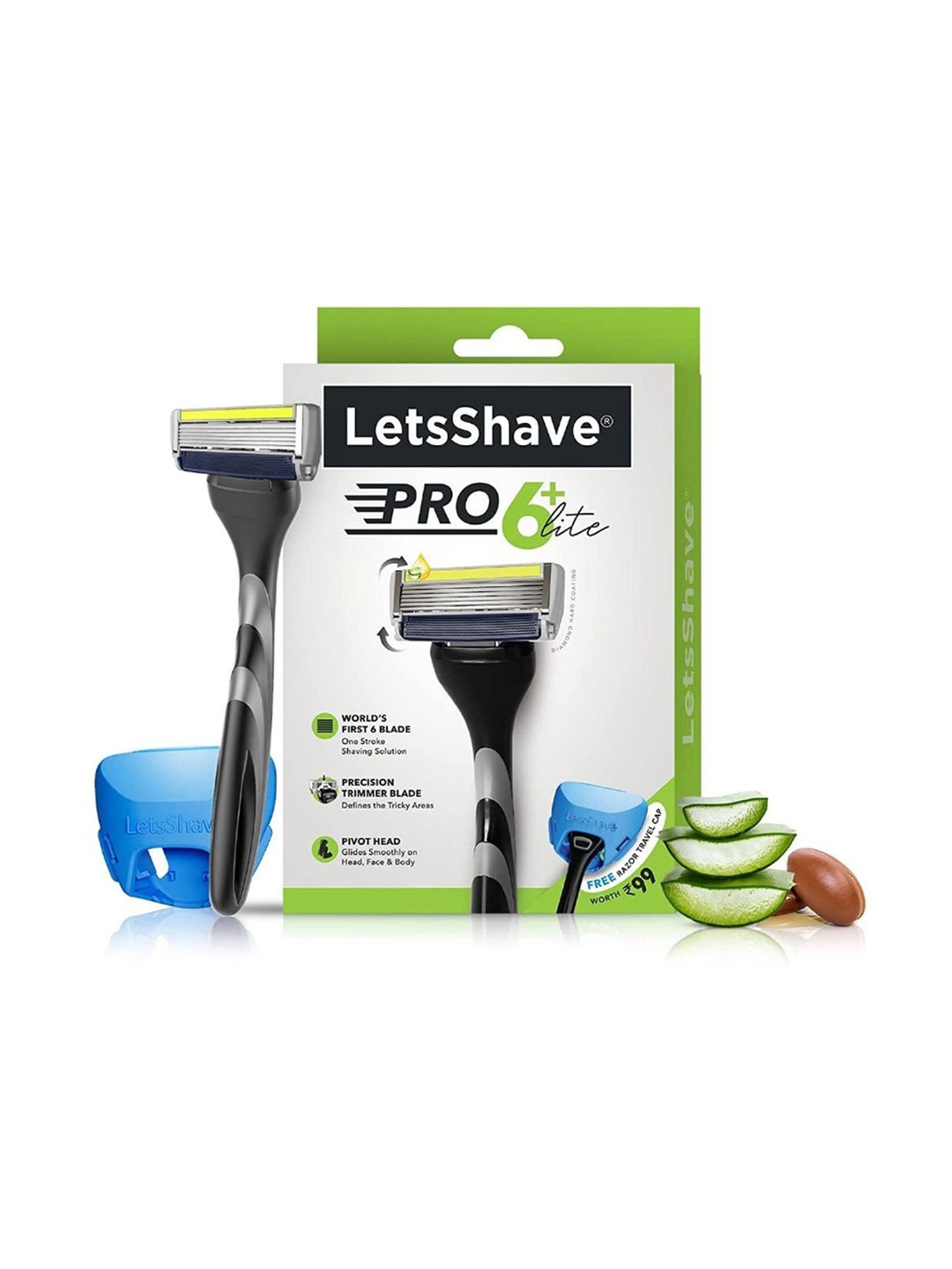 LetsShave Pro 6 Plus Face and Body Razor (Silver)