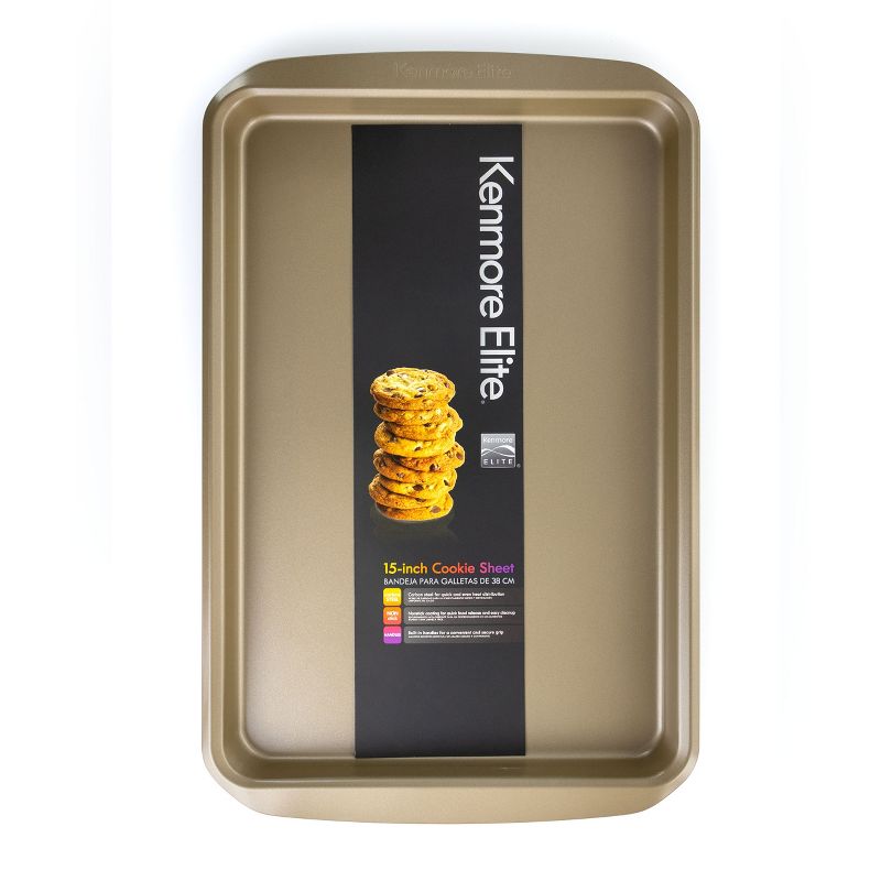 Kenmore Elite 15 Inch Nonstick Carbon Steel Rectangular Cookie Sheet