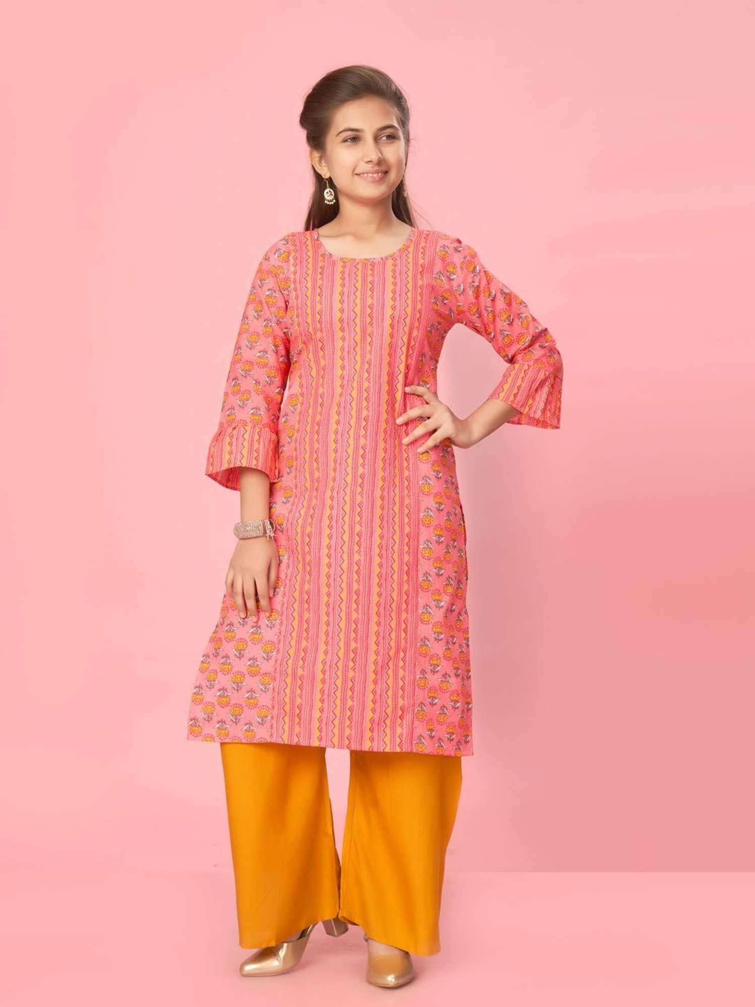 Aarika Kids Coral Printed Kurti