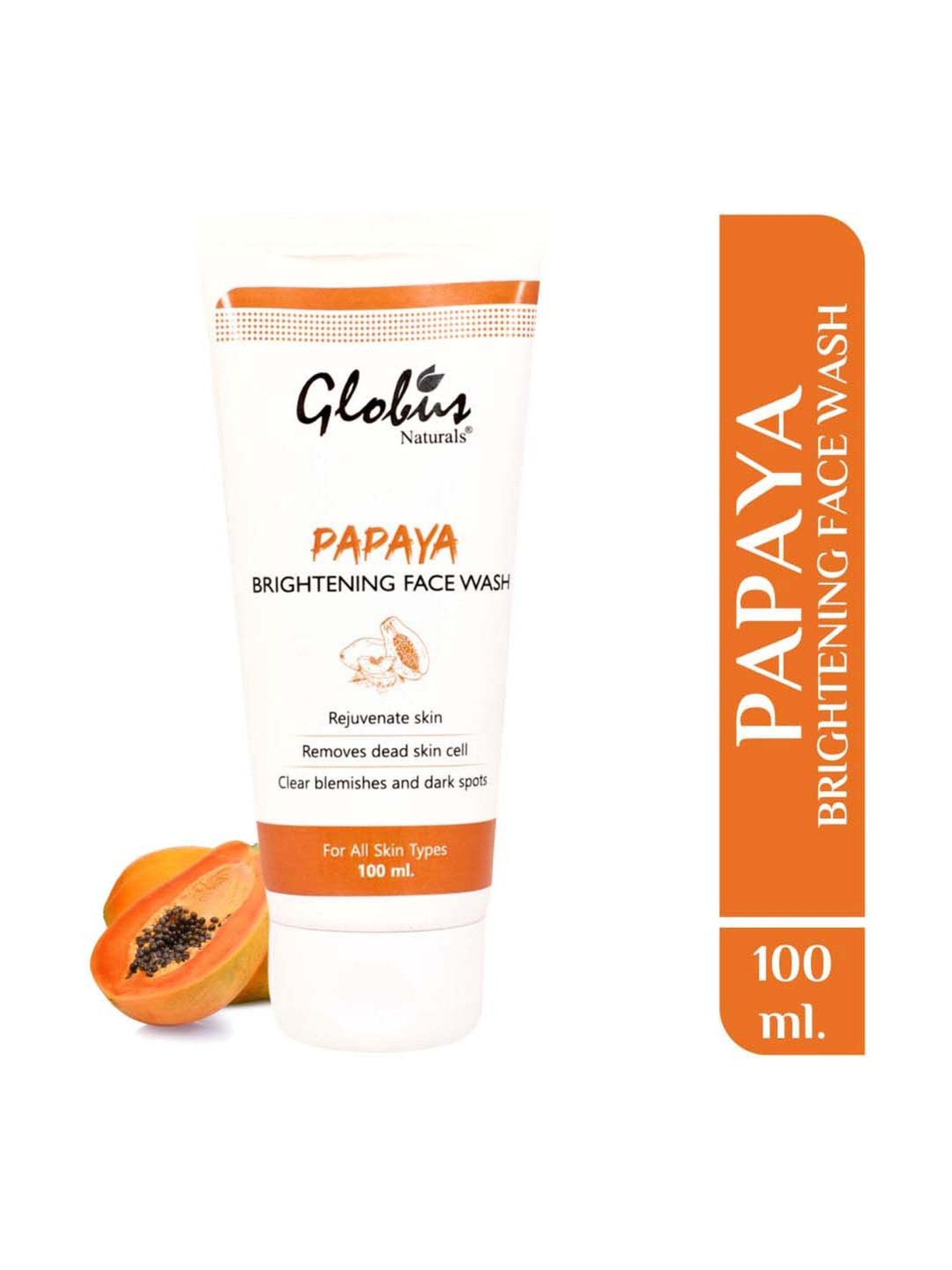 Globus Naturals Papaya Brightening Face Wash - 100 gm