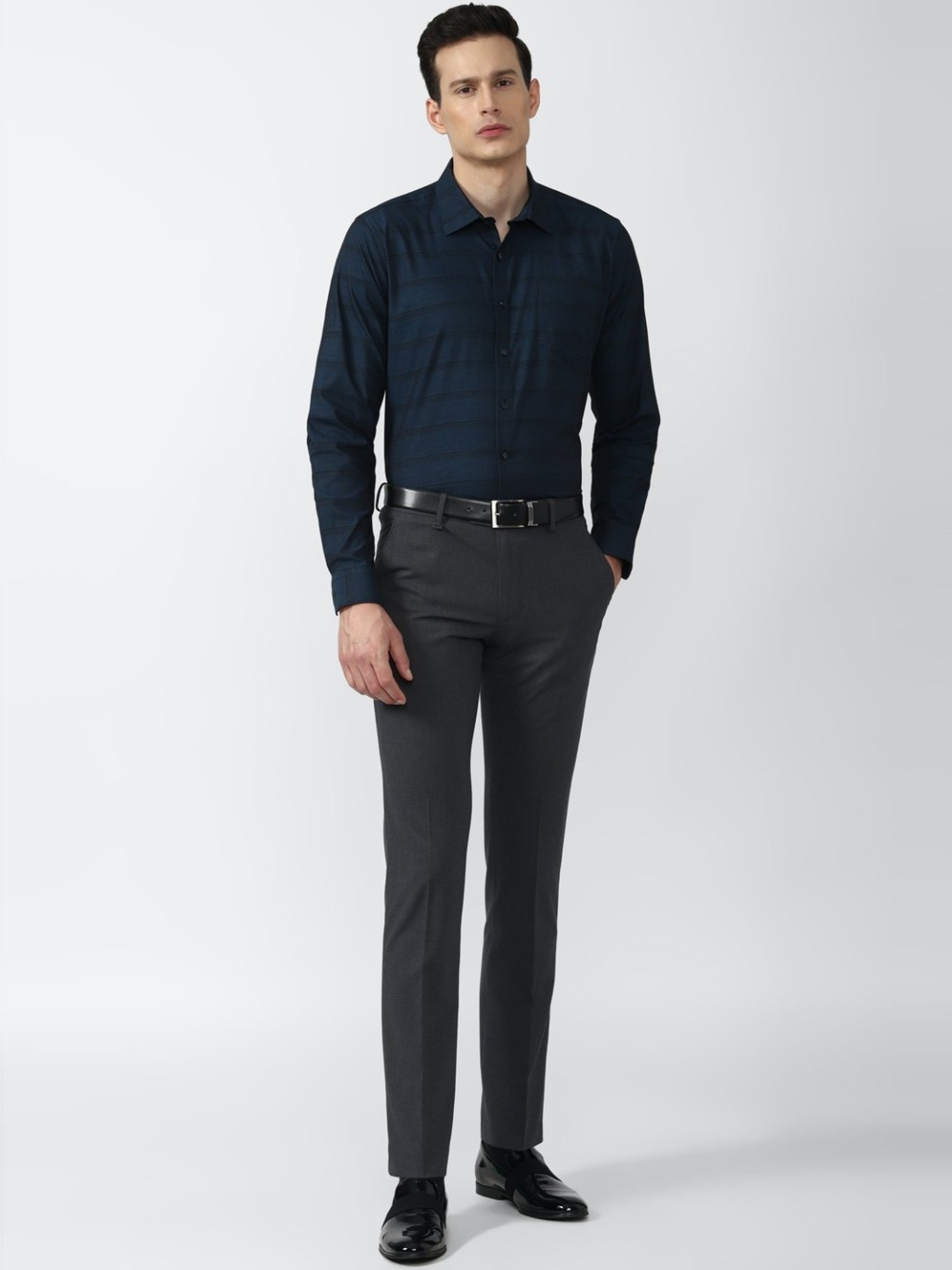 Van Heusen Grey Slim Fit Trousers