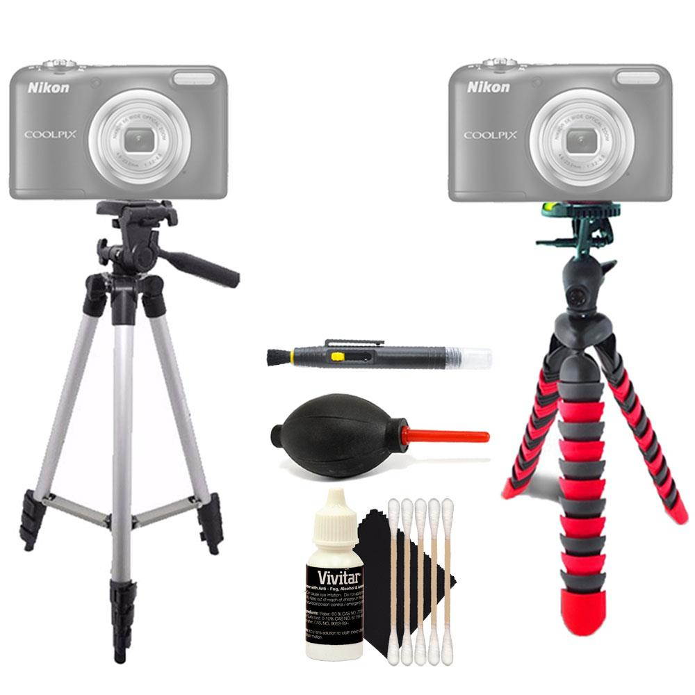 Tall Tripod + Flexible Tripod + Lens Pen + Dust Blower + 3pc Cleaning Kit