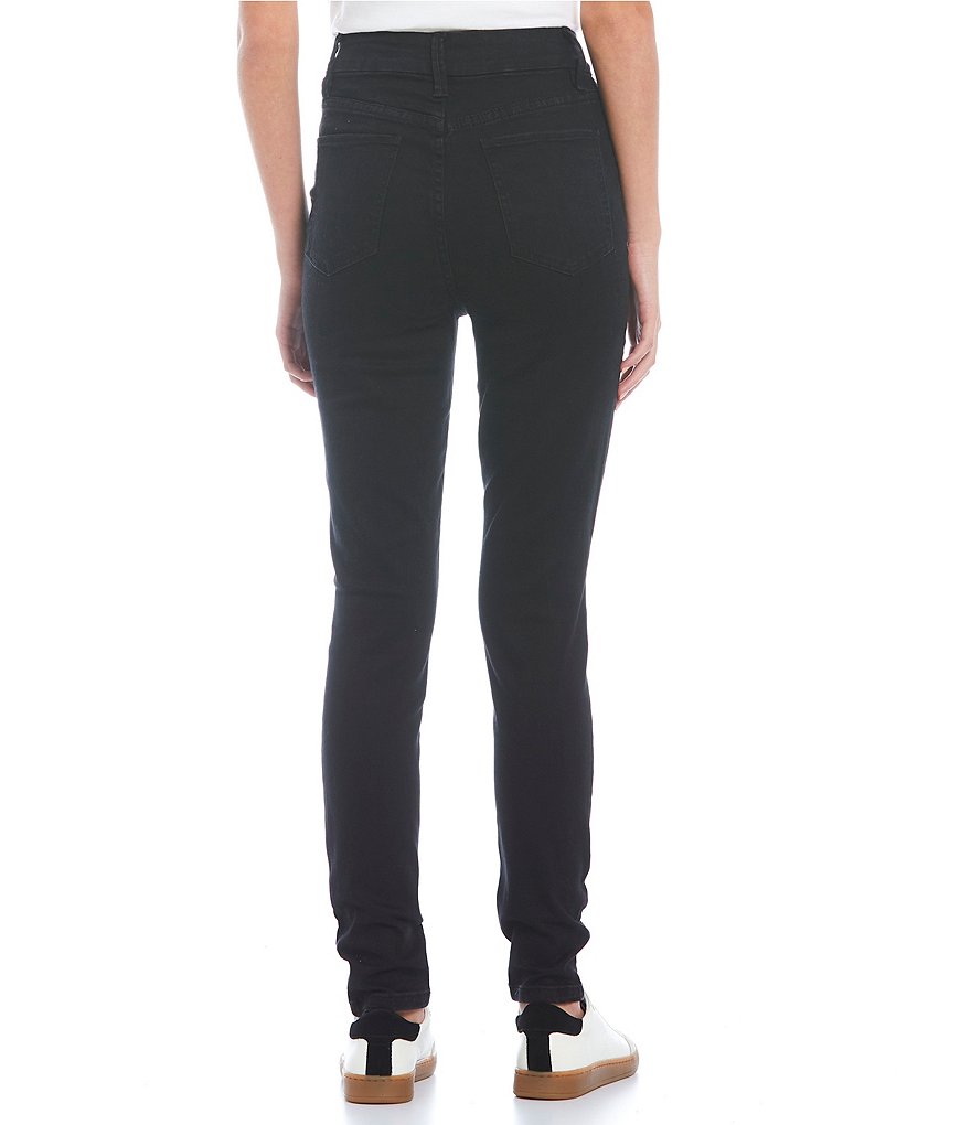 YMI Jeanswear High Rise Distressed Curvy Skinny Jeans