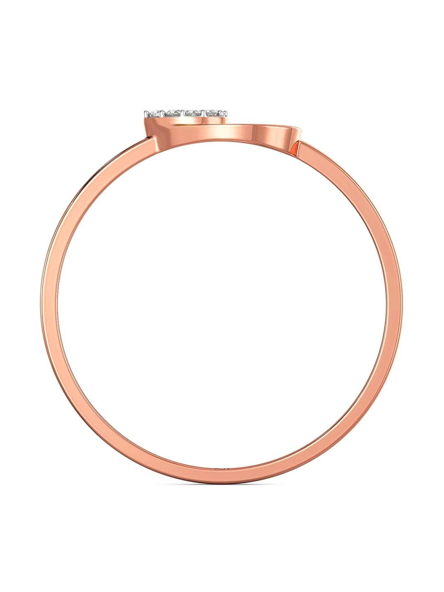 Mia By Tanishq Nature's Finest 14k Yellow Gold Radiant Sp Elegance Diamond Ring