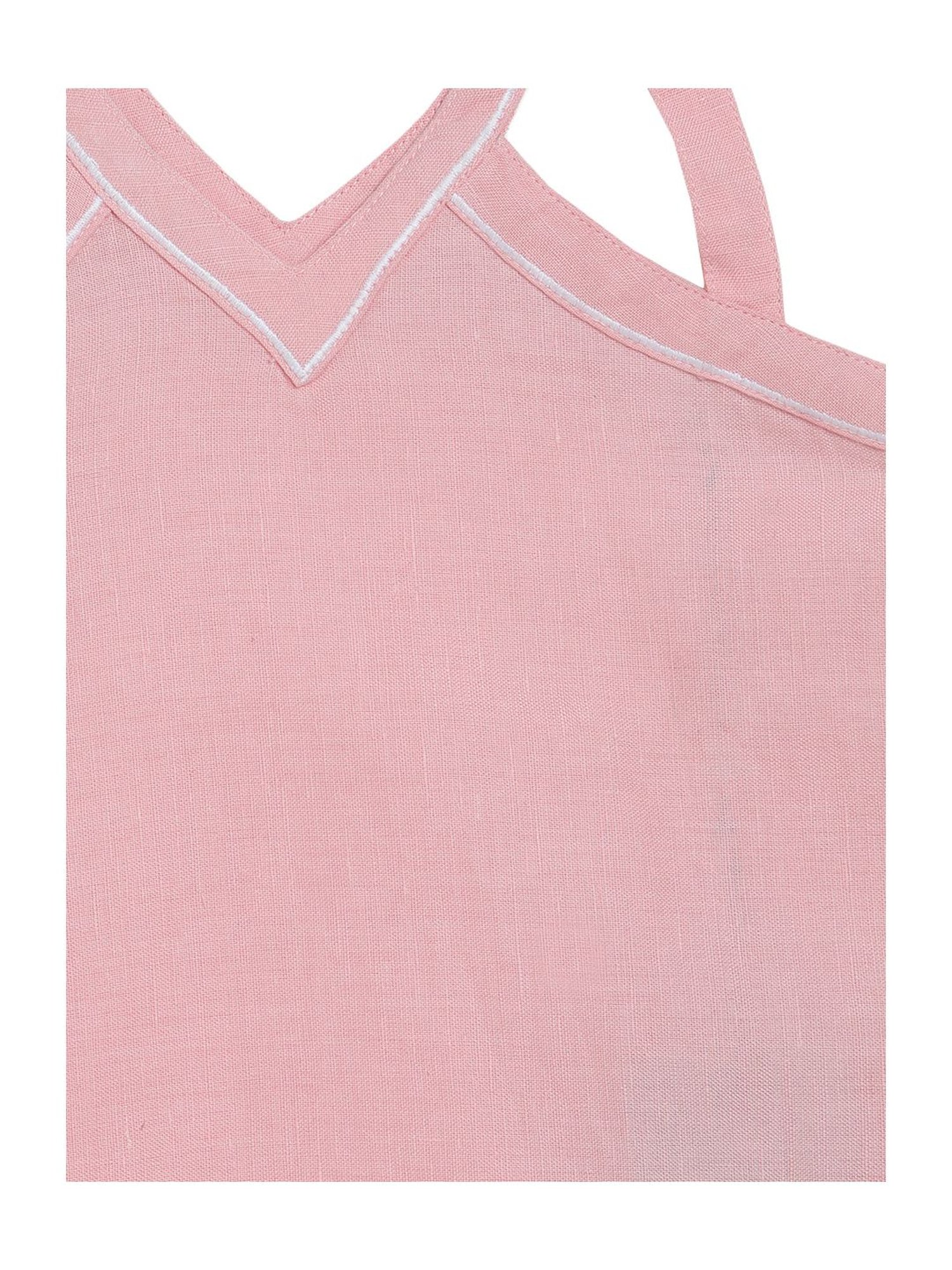 Elle Kids Pink Cotton Embroidered Dress