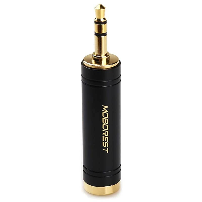 35mm to 635mm Stereo Pure Copper Adapter 18 35mm Male Plug to 14 635mm Jack Female Socket Adapter for Headphone Amp Adapte Black 1PCS