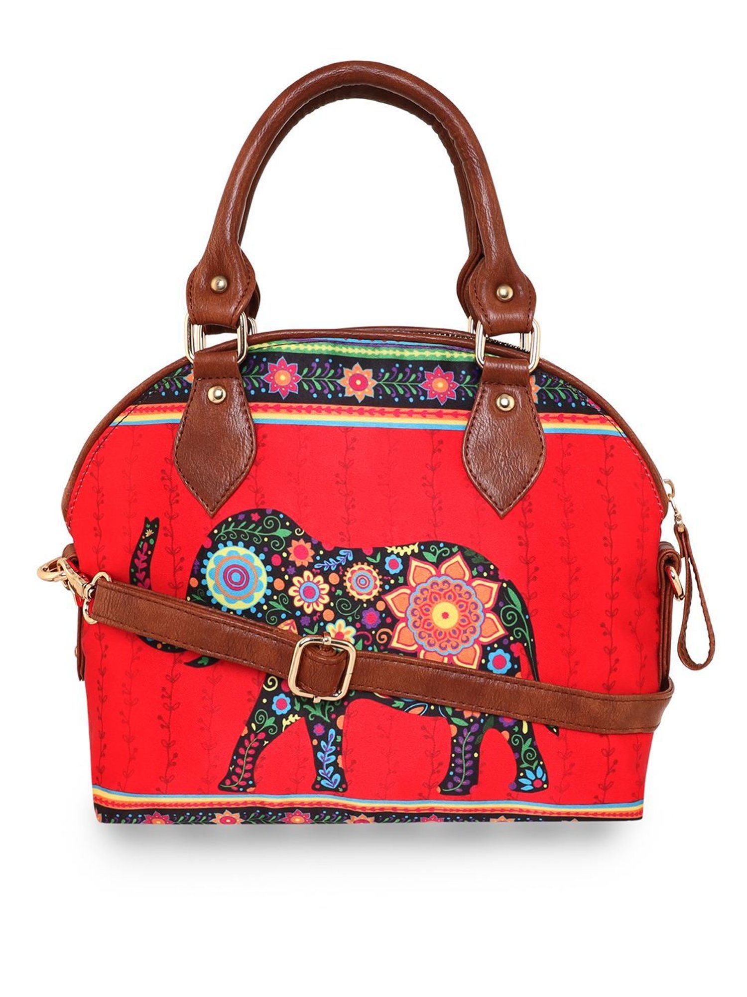 Sabhyata Multicolor Printed Medium Satchel Handbag